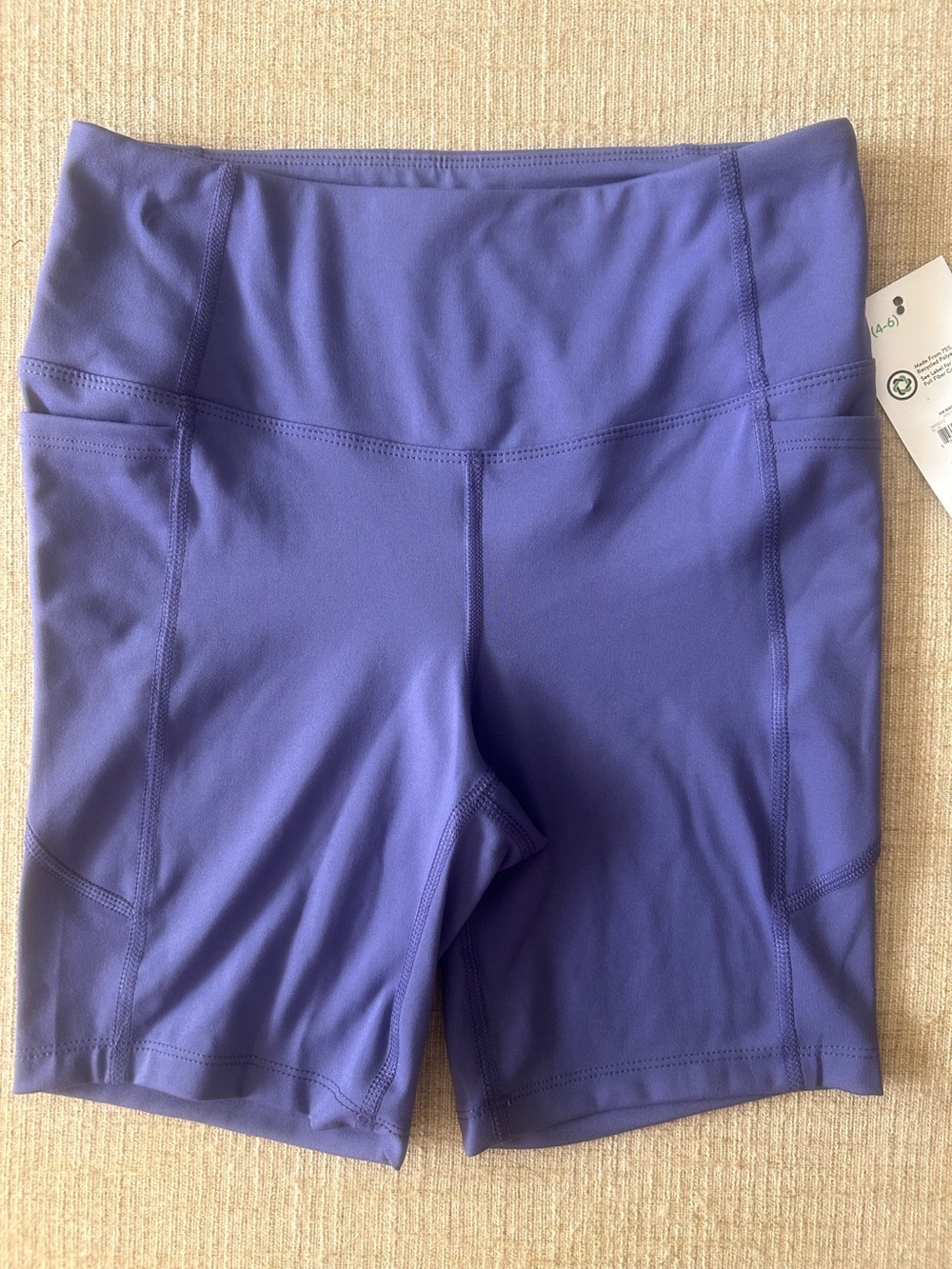 Athletic Works Lavender High-Rise Bike Shorts